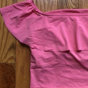 KJ Strawberry Pink Ruffle Around Top Reserved for @circoit